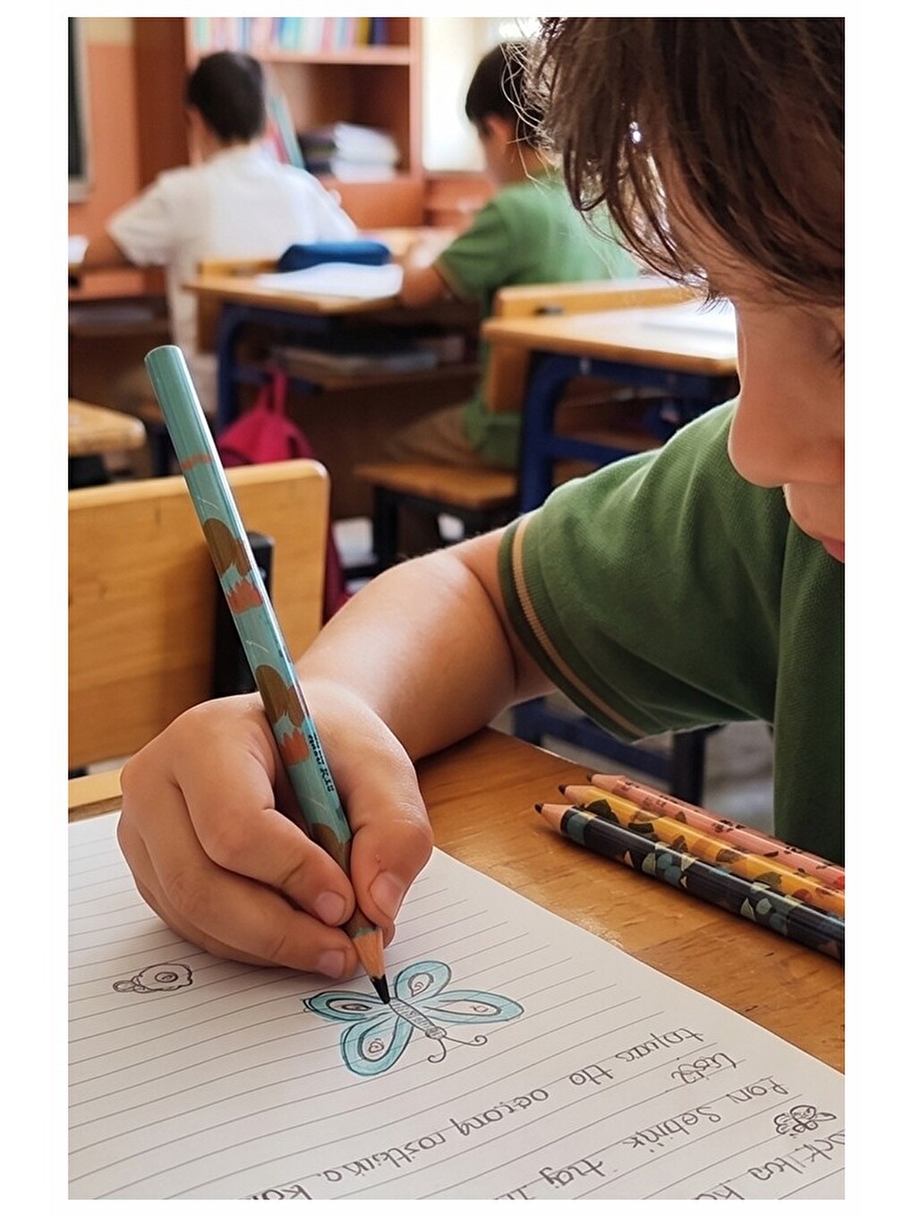 Jumbo Kurşun Kalem 4 Adet Silka 1511 Kelebekli Jumbo Kalın Kalem Hb Kolay Tutuş Dereceli Kalem Kurşu-1