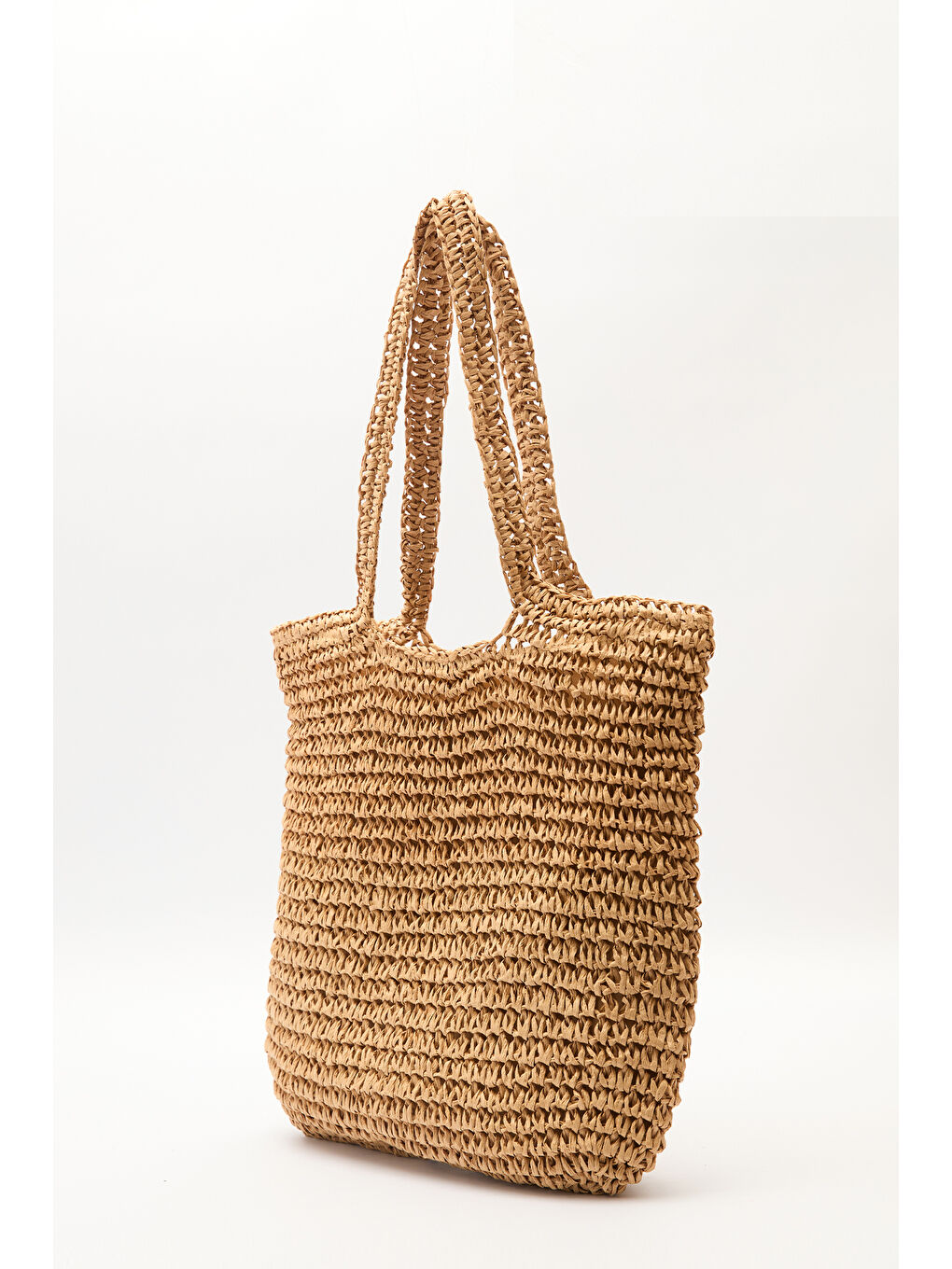 Bej Medıum Hasır Kol Çantası Natural-1