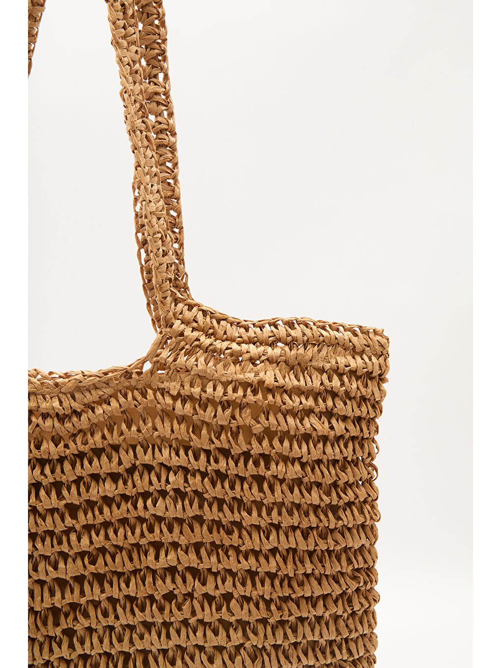 Bej Medıum Hasır Kol Çantası Natural-2