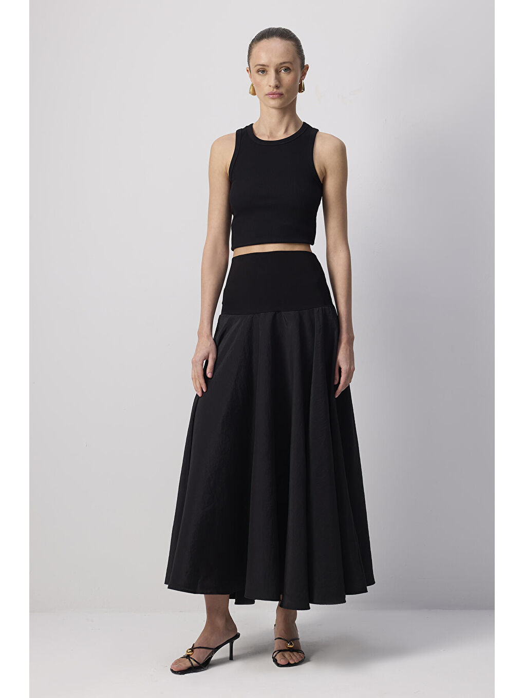 Siyah Korset Kupra Etek