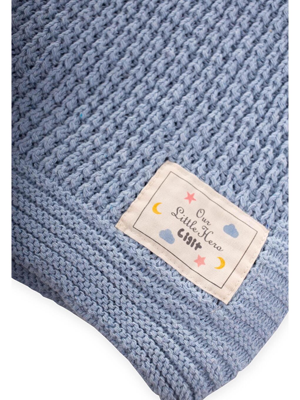 Selanik Triko Battaniye 80X100 (+/-5 Cm ) Açık Mavi-1