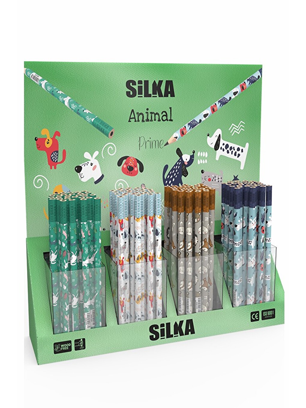 Jumbo Kurşun Kalem 4 Adet Silka 1519 Hayvanlı Jumbo Kalın Kalem Hb Kolay Tutuş Dereceli Kalem Kurşun-3
