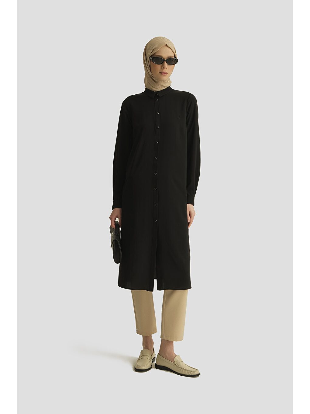A Logolu Tunik Siyah-1