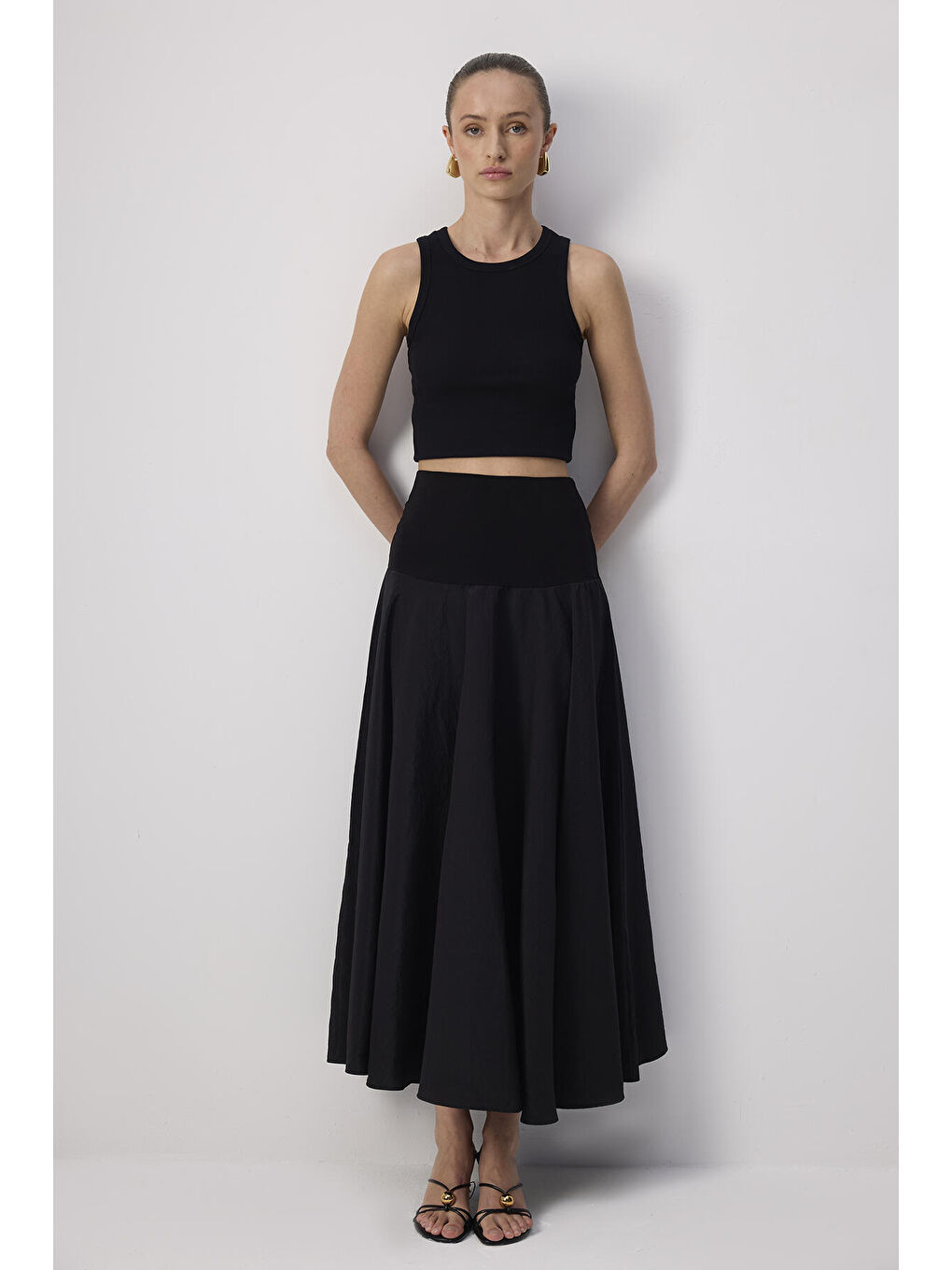 Siyah Korset Kupra Etek-1