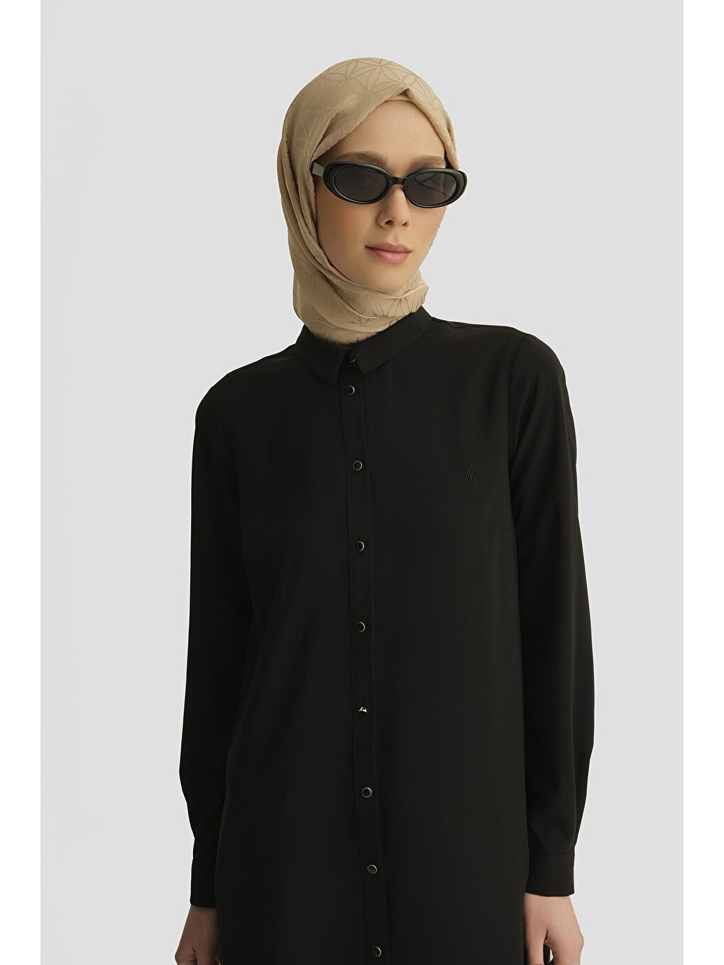 A Logolu Tunik Siyah-3