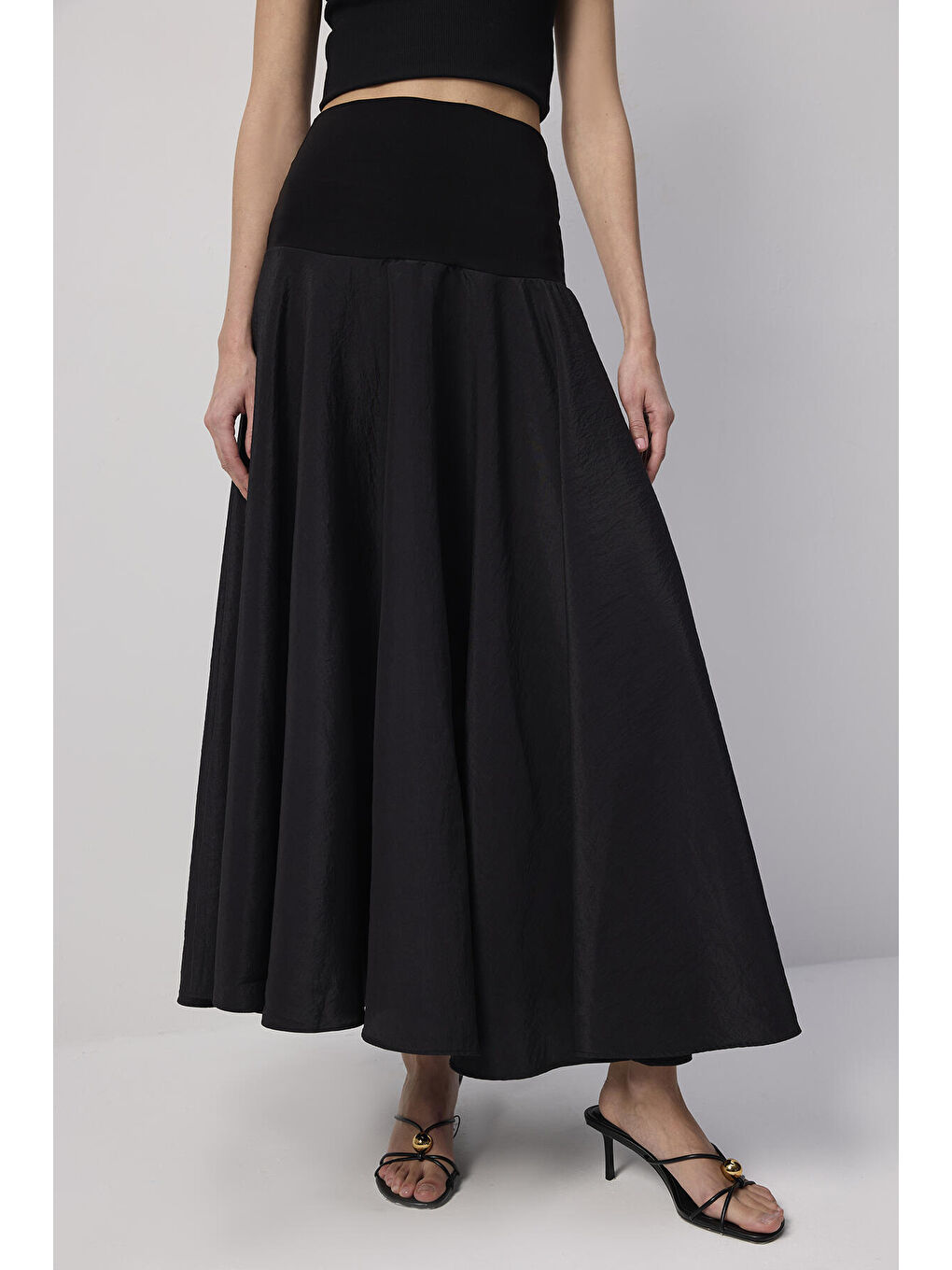 Siyah Korset Kupra Etek-2