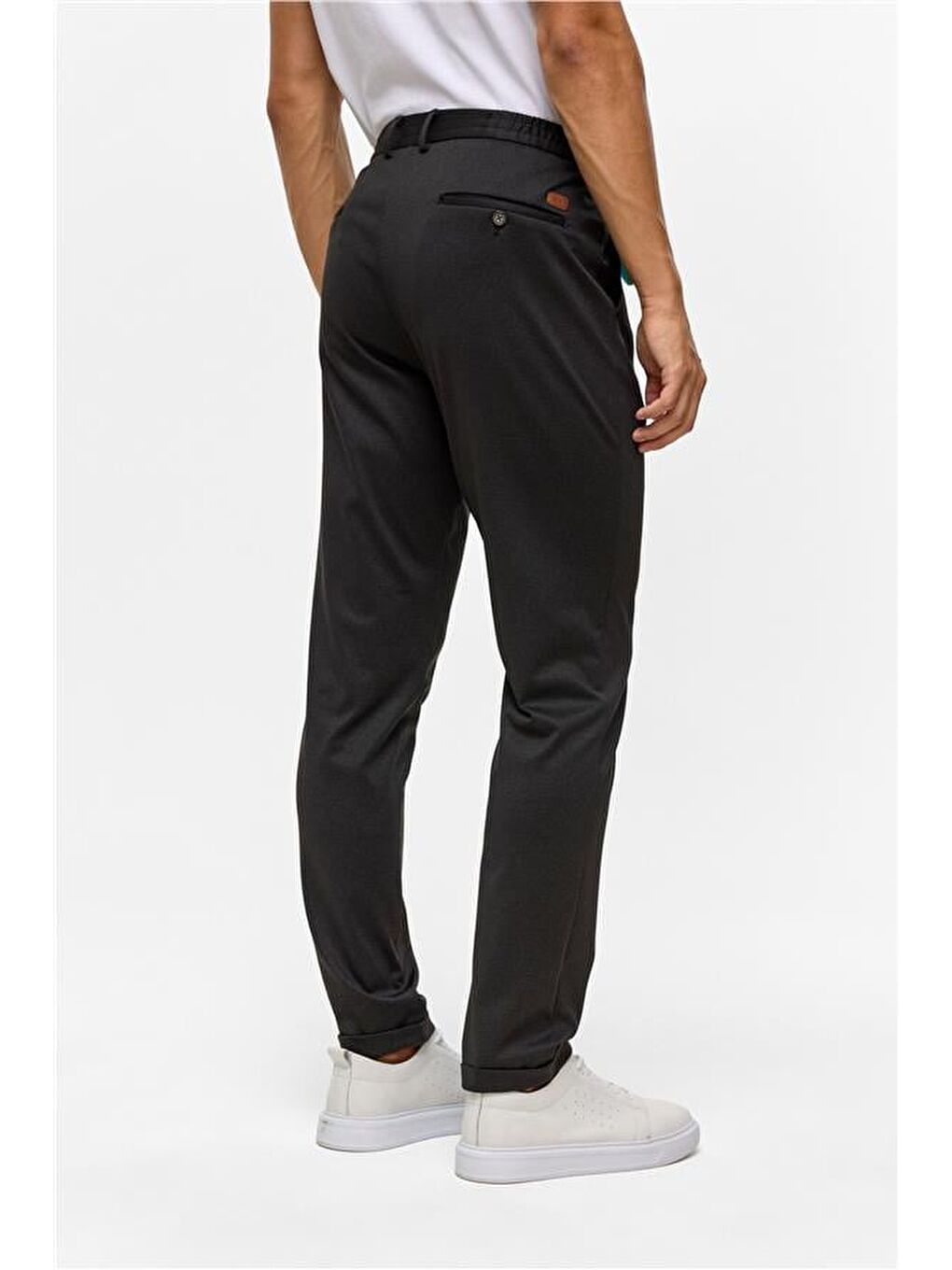 Siyah Slim Armürlü Jogger Pantolon-3