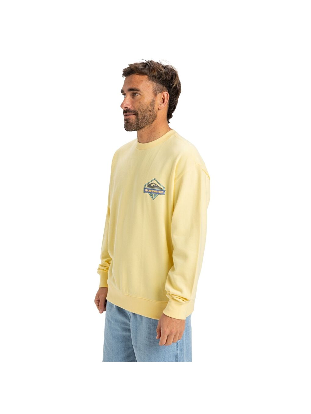 Spin Cycle Crew Erkek Sarı Sweatshirt-1