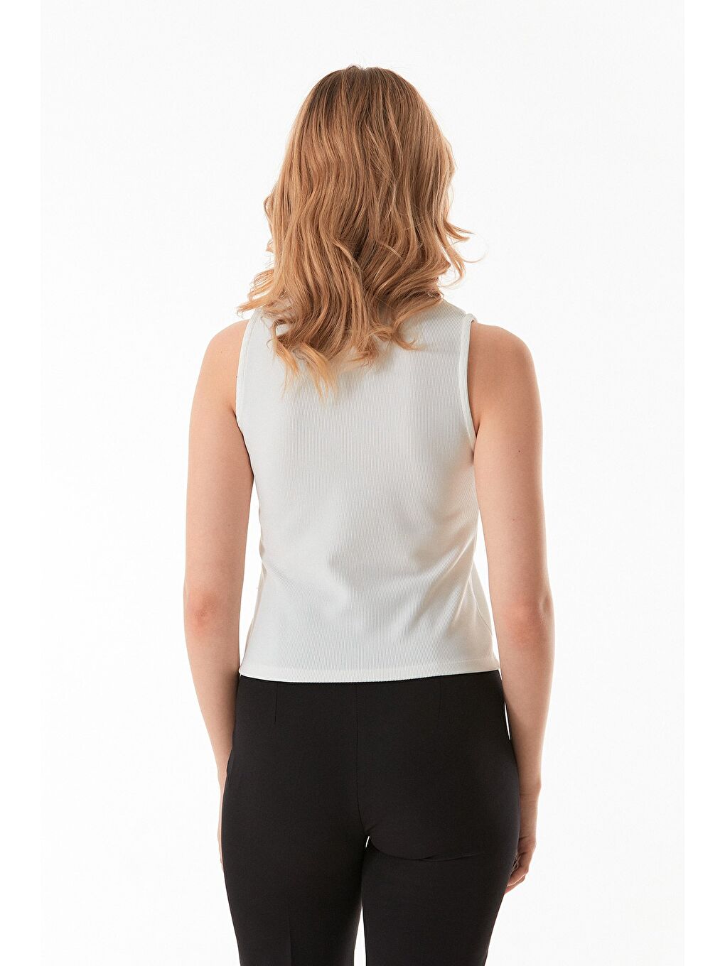 Ekru Basic Fitilli Düğmeli Yelek-3