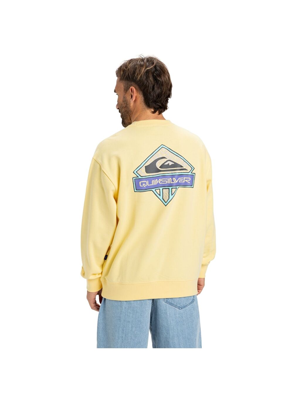 Spin Cycle Crew Erkek Sarı Sweatshirt-3