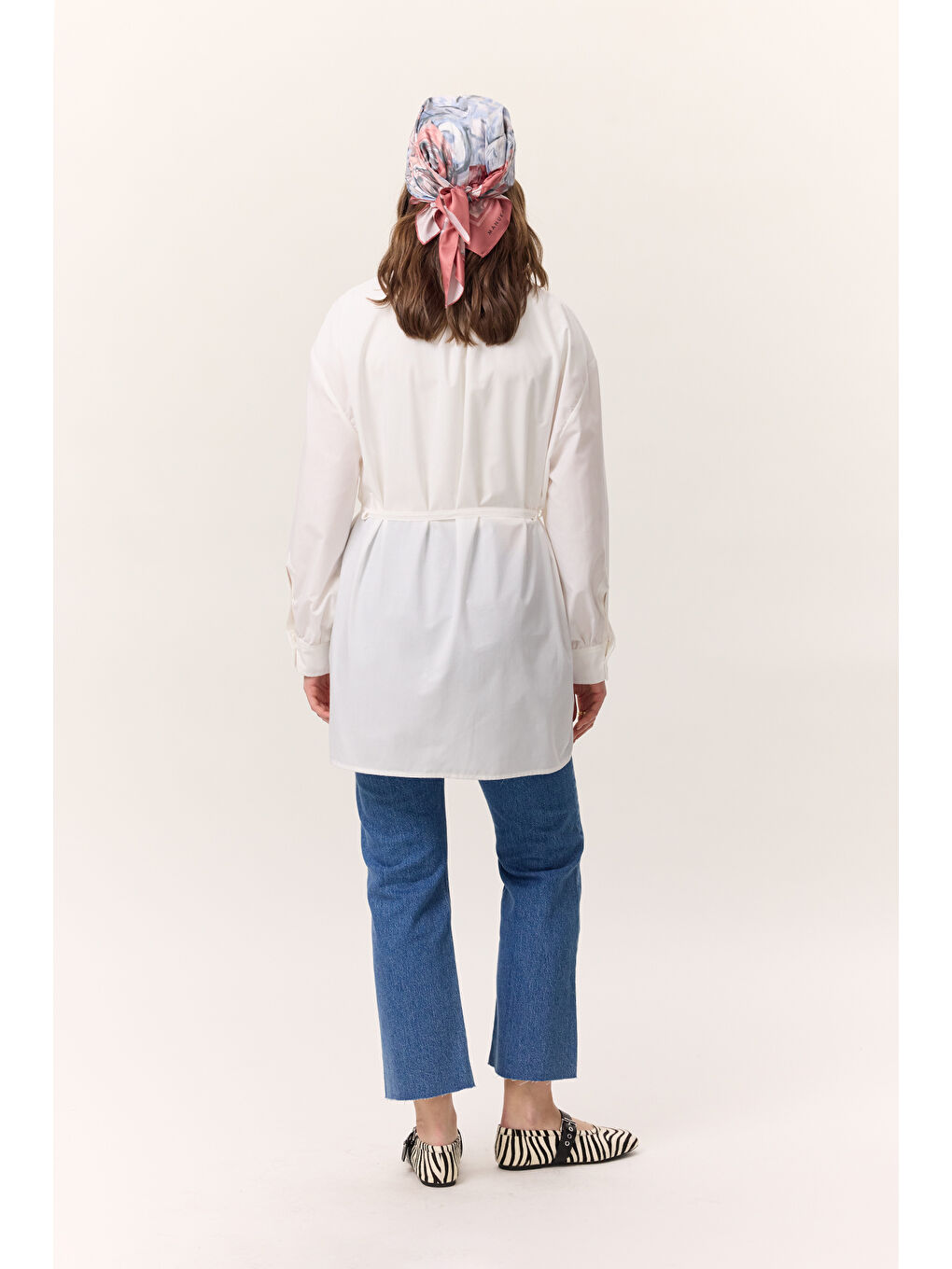 Kemer Detaylı Tunik Ekru-3