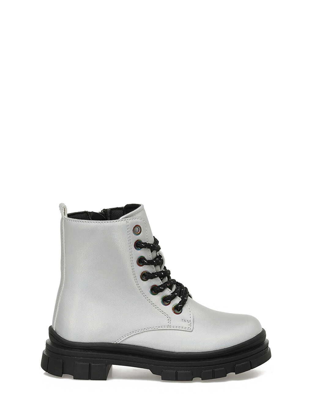 Gri ZESY.P5PR Gümüş Kız Çocuk Biker Bot