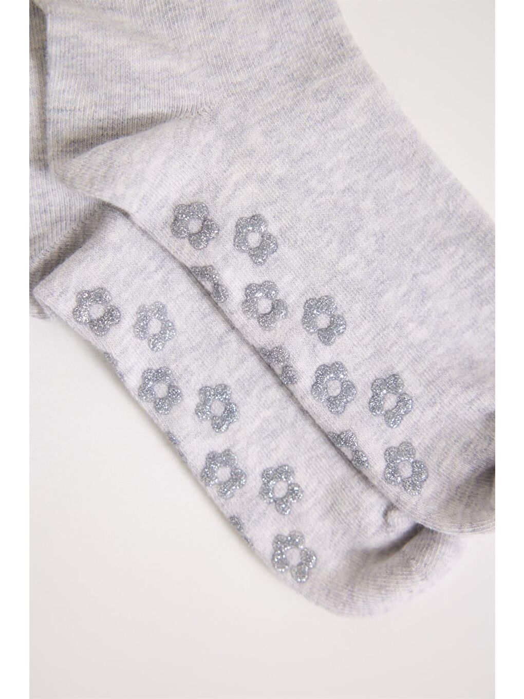 Pembe 2'Li Paket Flowers Kız Çocuk Dizaltı Çorap-3