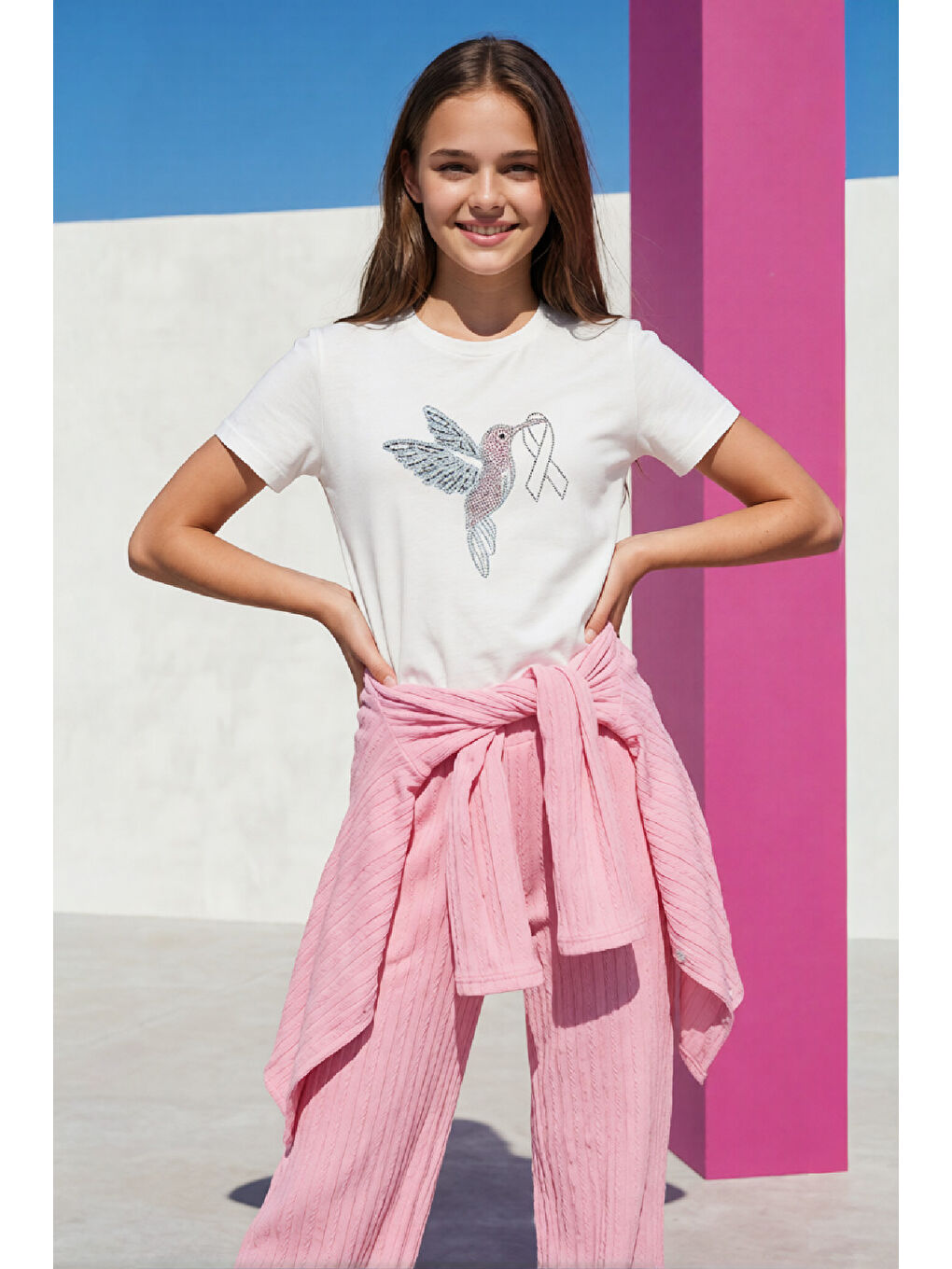 Pembe Kız Çocuk 3'lü Takım 10-17 Yaş 12543-1