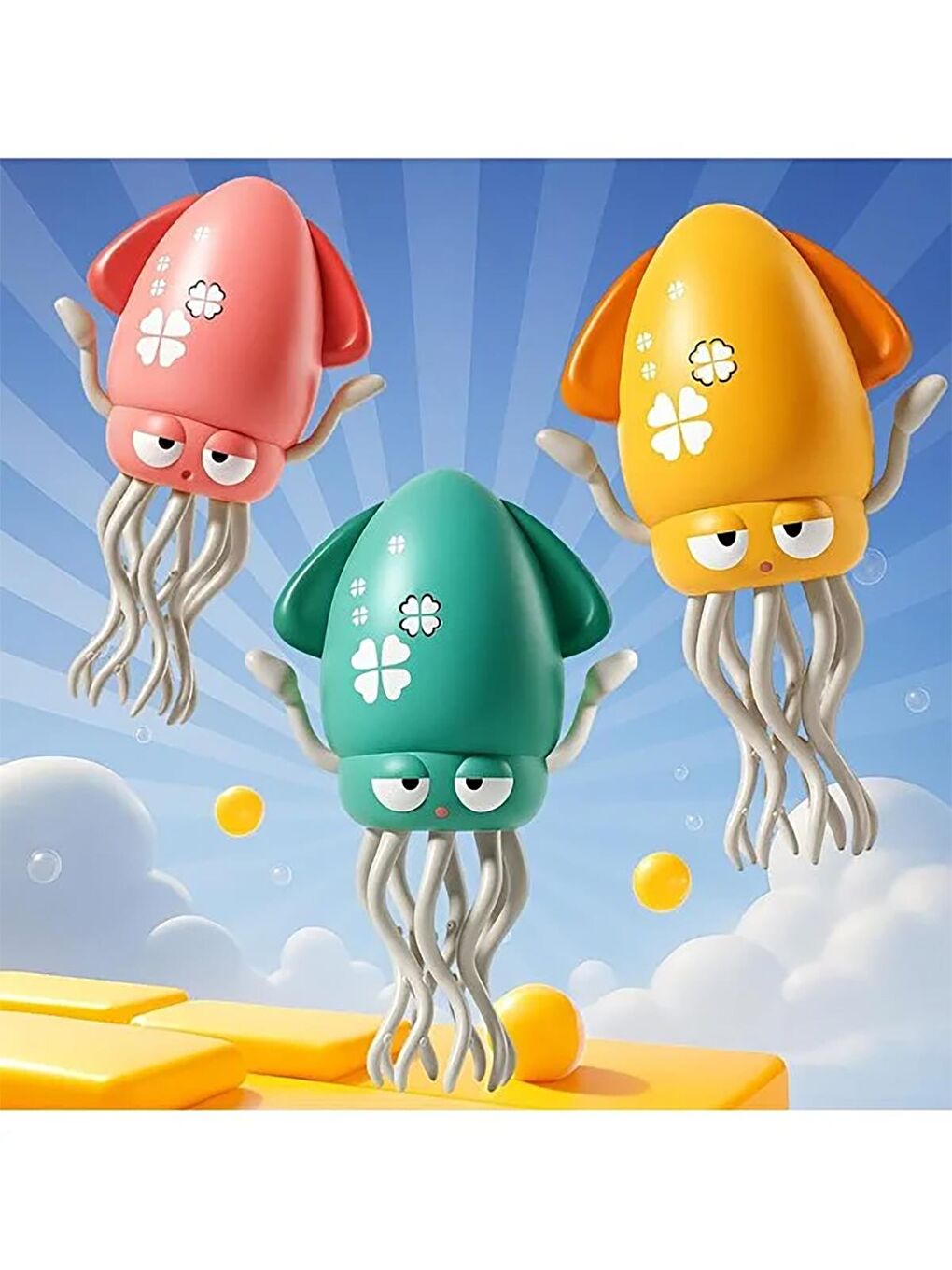 Seher Oyuncak Şarjlı Çok Fonksiyonlu Ahtapot - Sarı-1