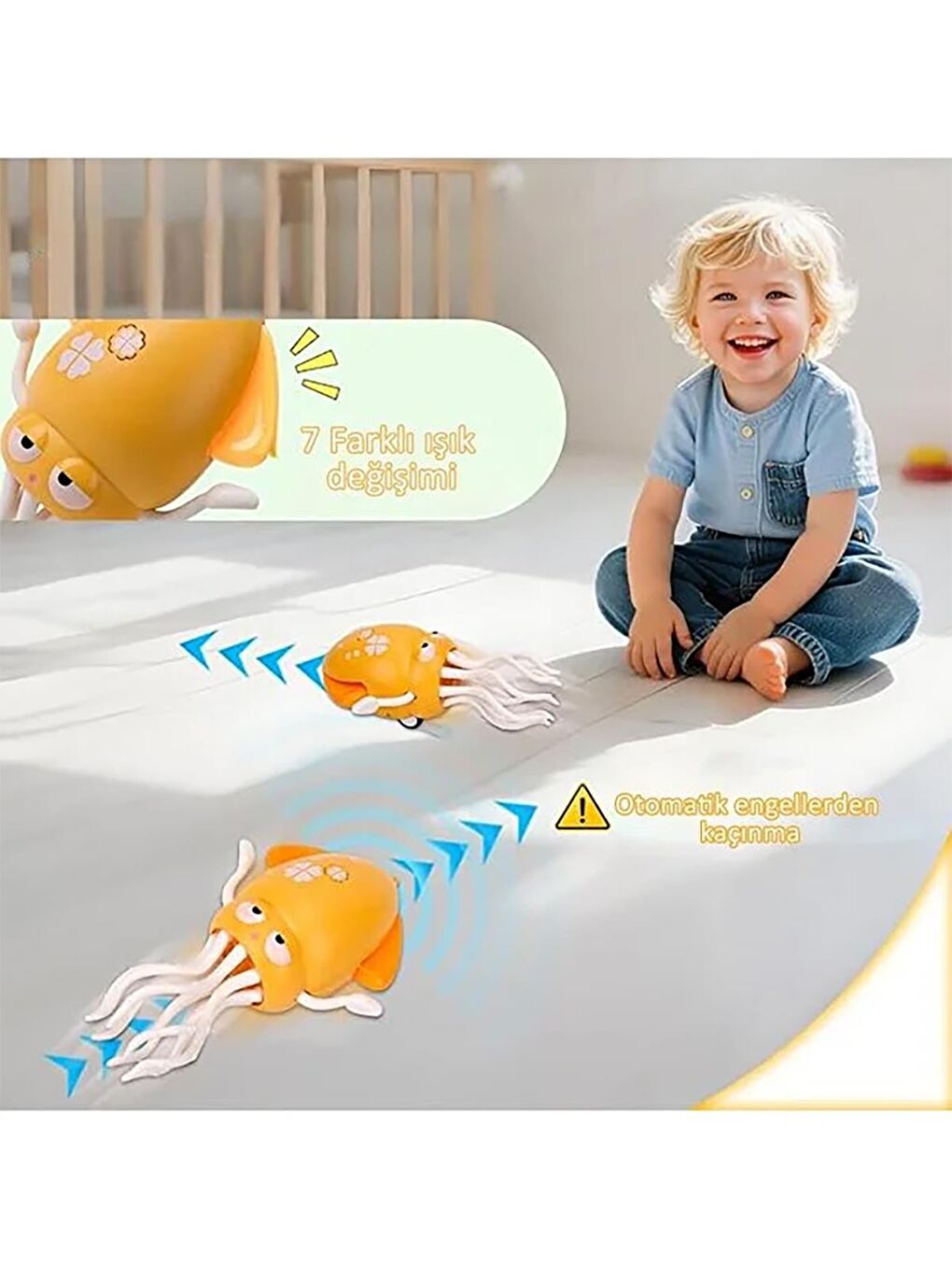 Seher Oyuncak Şarjlı Çok Fonksiyonlu Ahtapot - Sarı-2