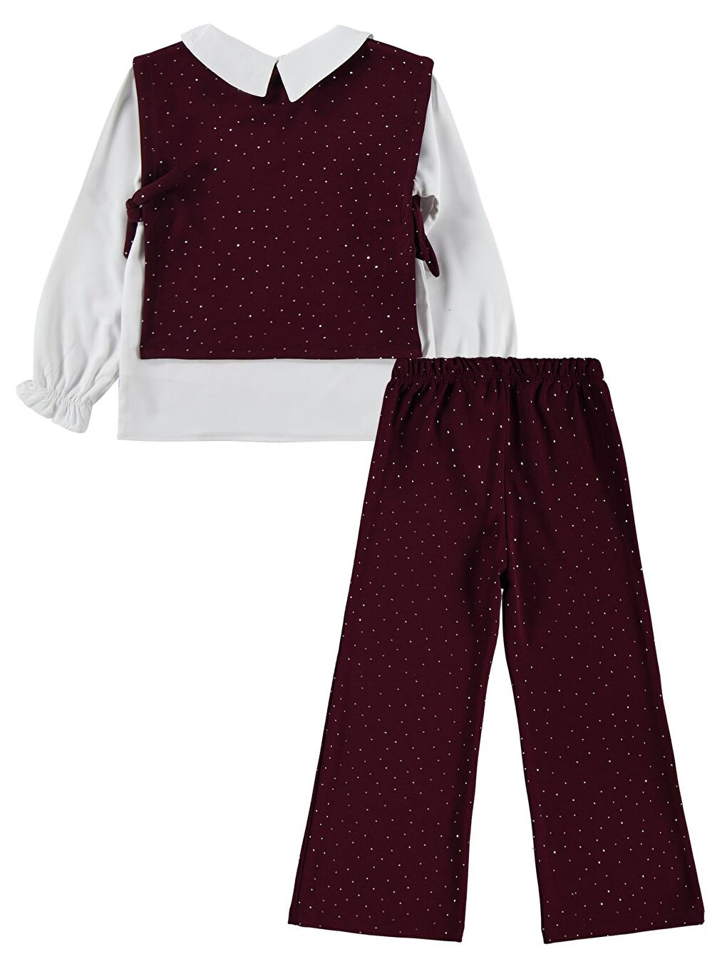 Girls Yakalı 10-13 Yaş Takım - Bordo-1