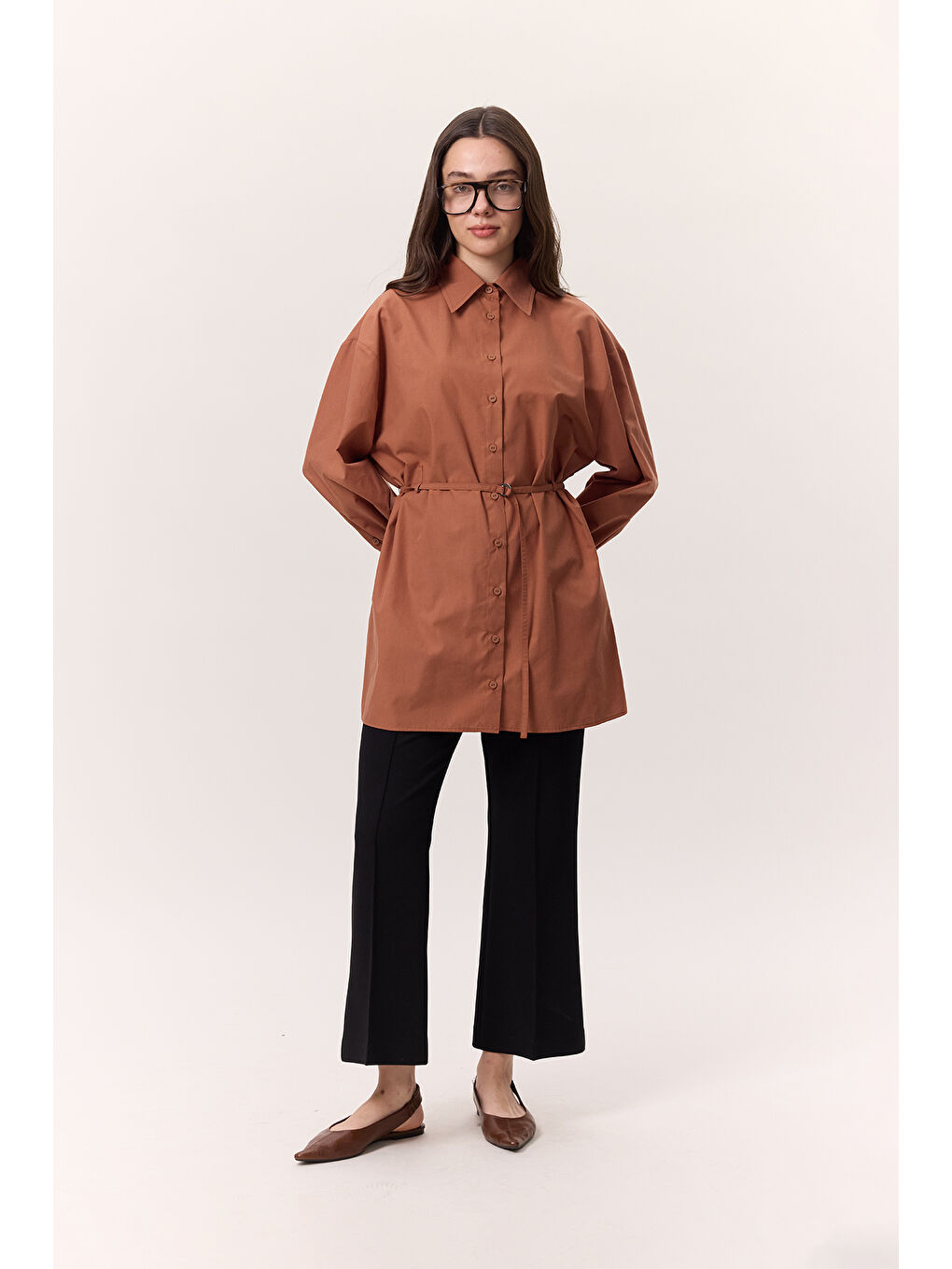 Kemer Detaylı Tunik Turuncu-2