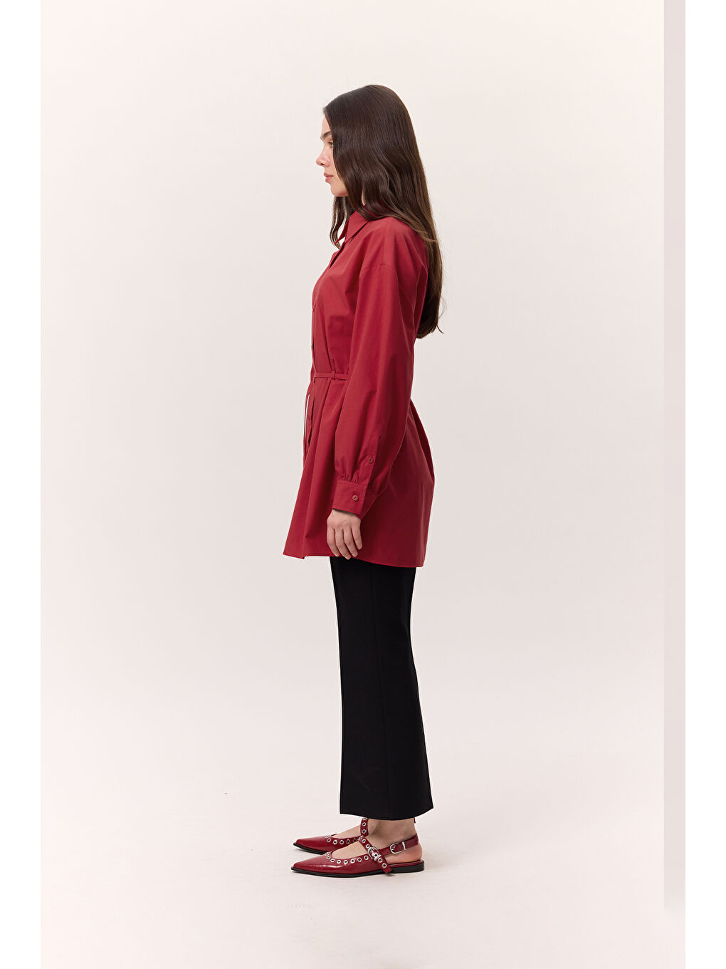 Kemer Detaylı Tunik Kırmızı-2