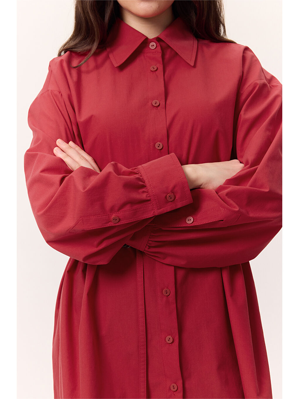 Kemer Detaylı Tunik Kırmızı-3