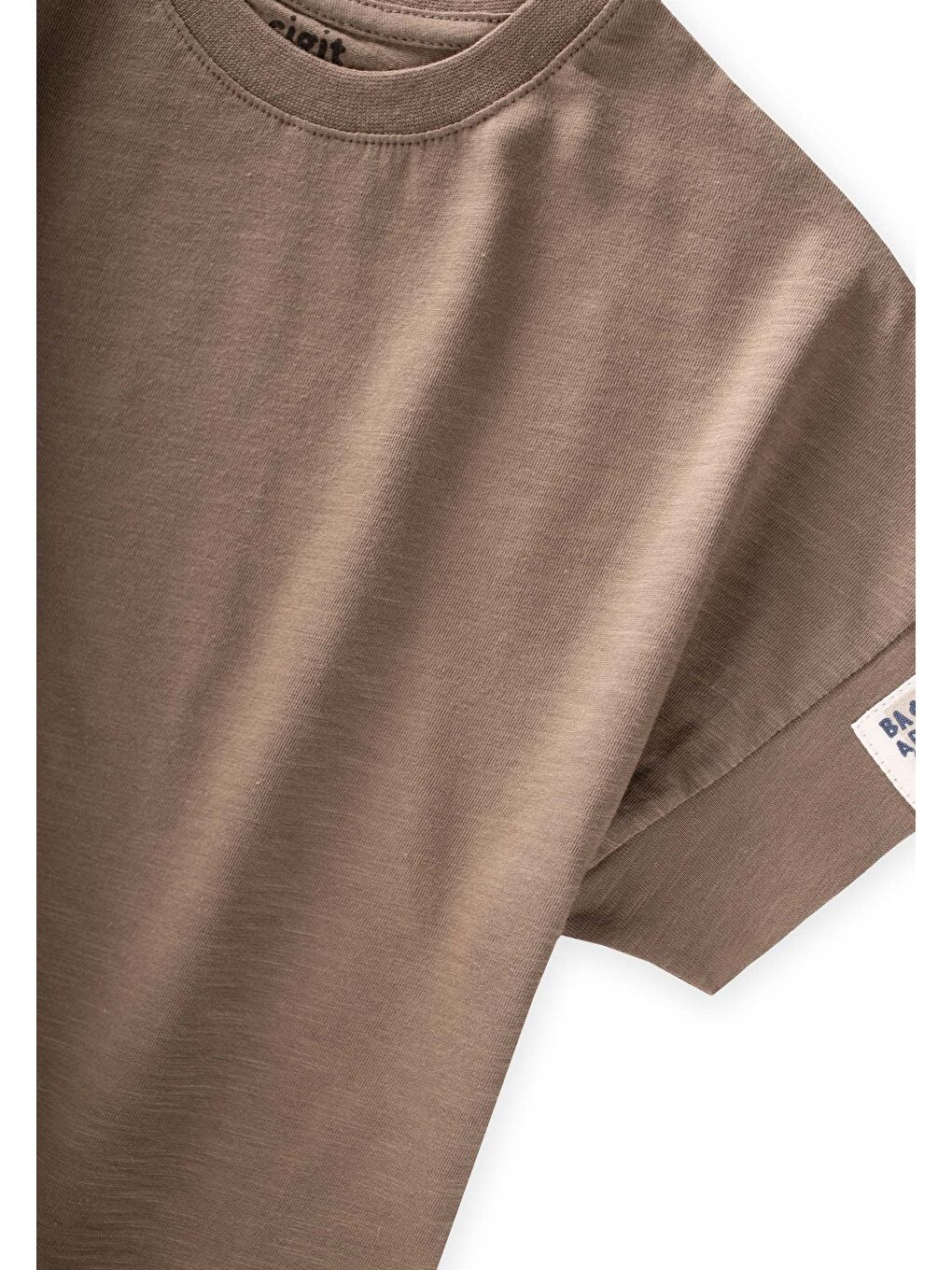 Bej T-Shirt 2-12 Yaş Vizon-2