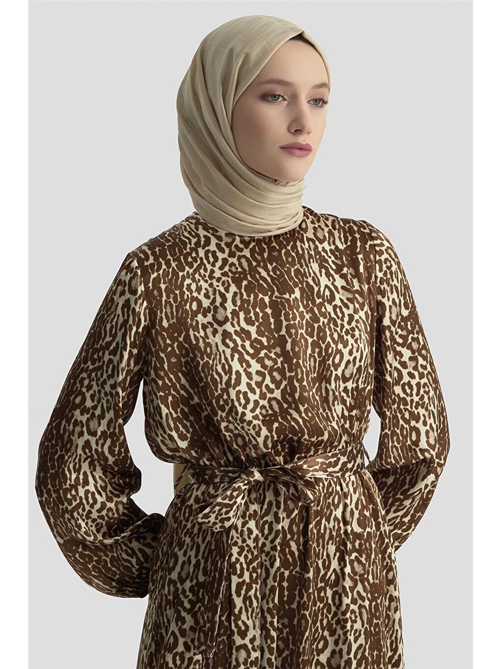 Trend Elbise 24Kt904 Kahverengi-2