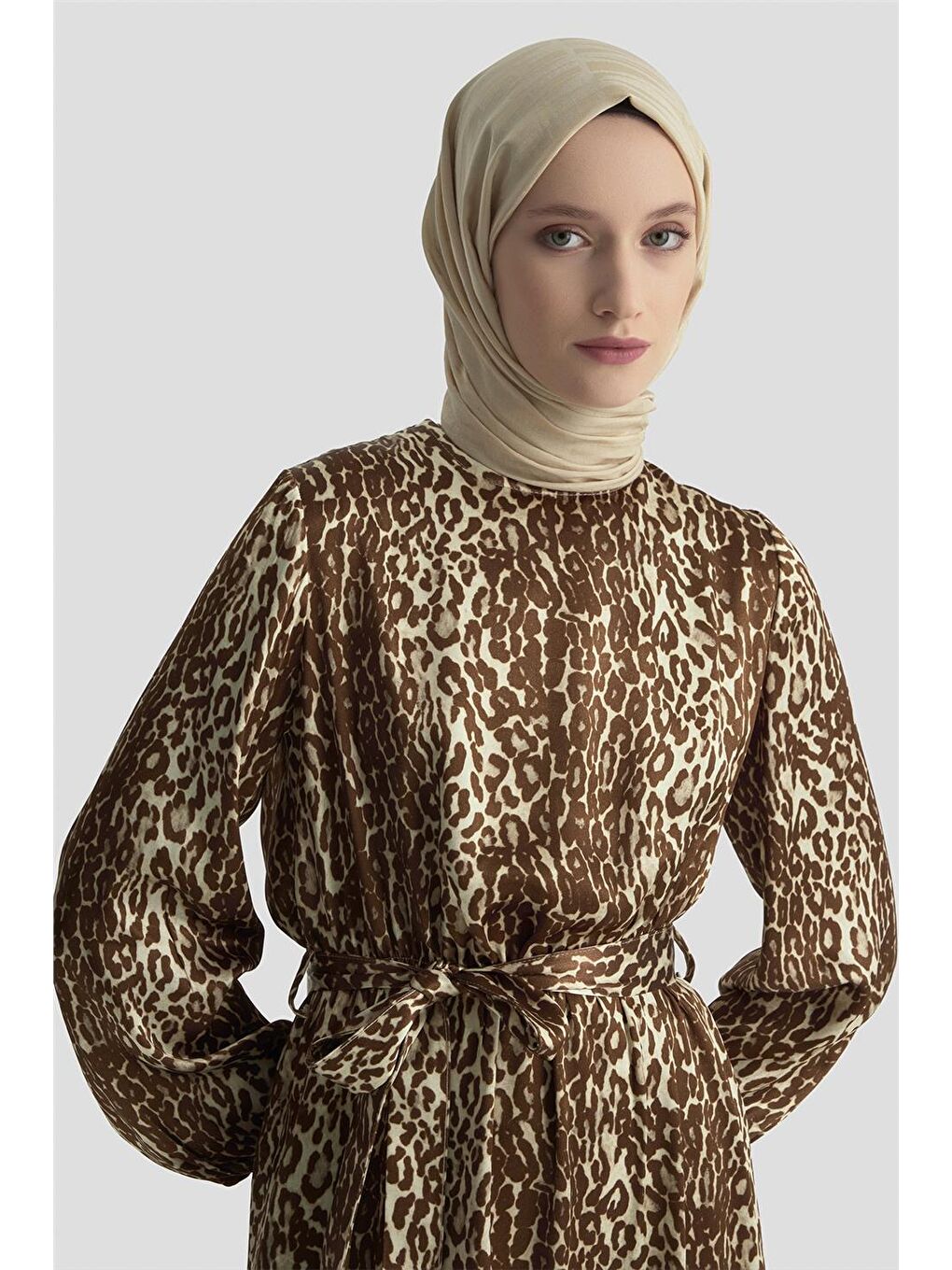 Trend Elbise 24Kt904 Kahverengi-3