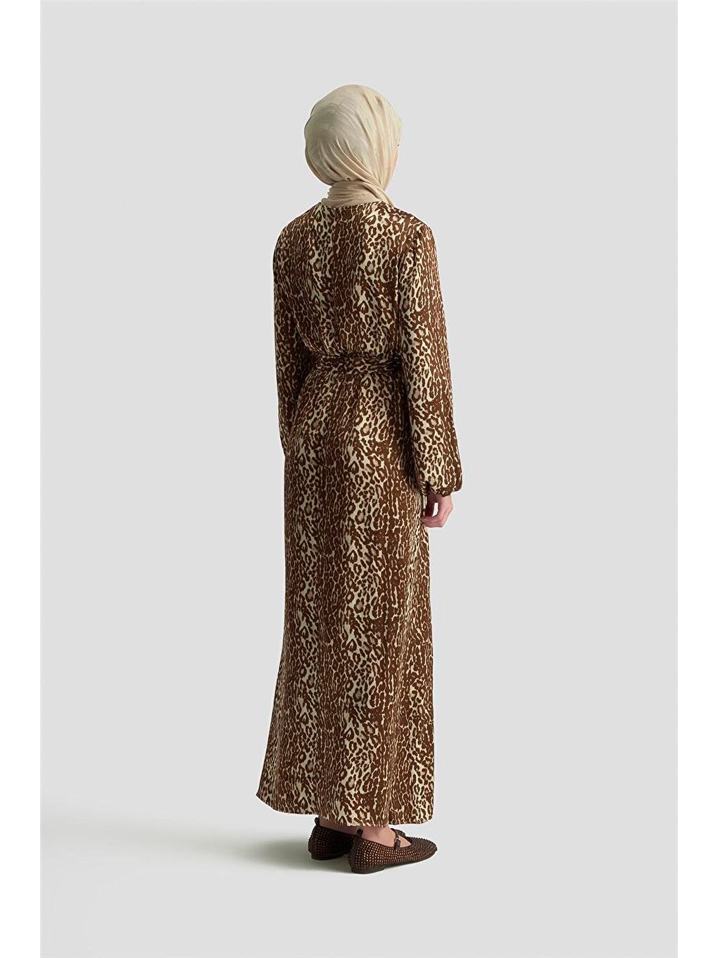 Trend Elbise 24Kt904 Kahverengi-4