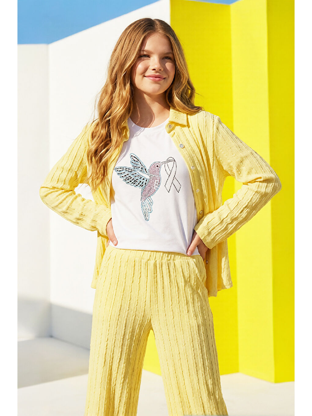 Sarı Kız Çocuk 3'lü Takım 10-17 Yaş 12543