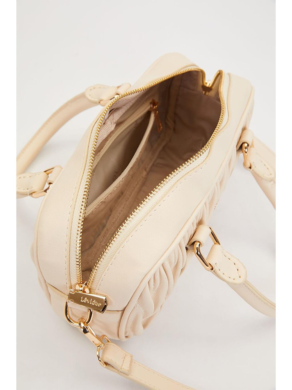 Ekru Krem Kadın El ve Omuz Çantası 930928-2