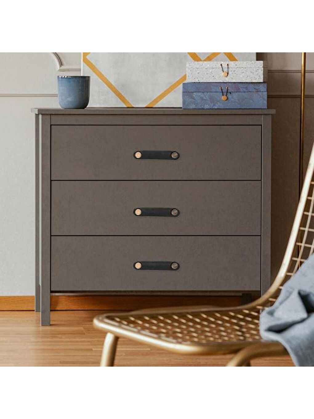 Deri 96 Kulp - Siyah / Antik-3