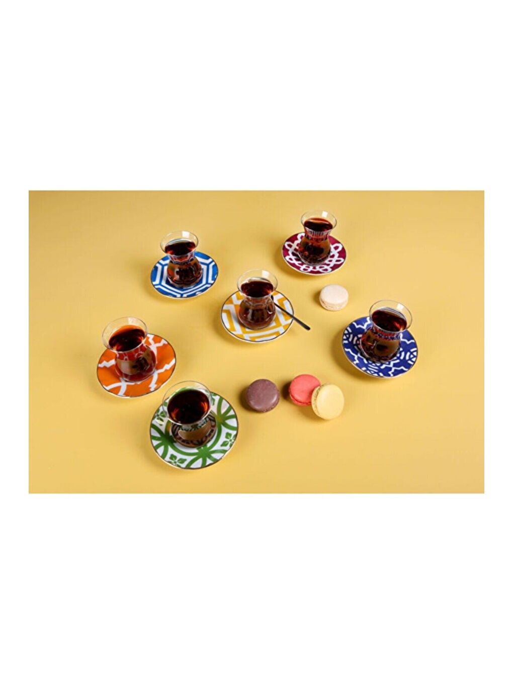 Yeşil Morocco Kahve ve Çay Bardak Takımı 6 Kişilik-2