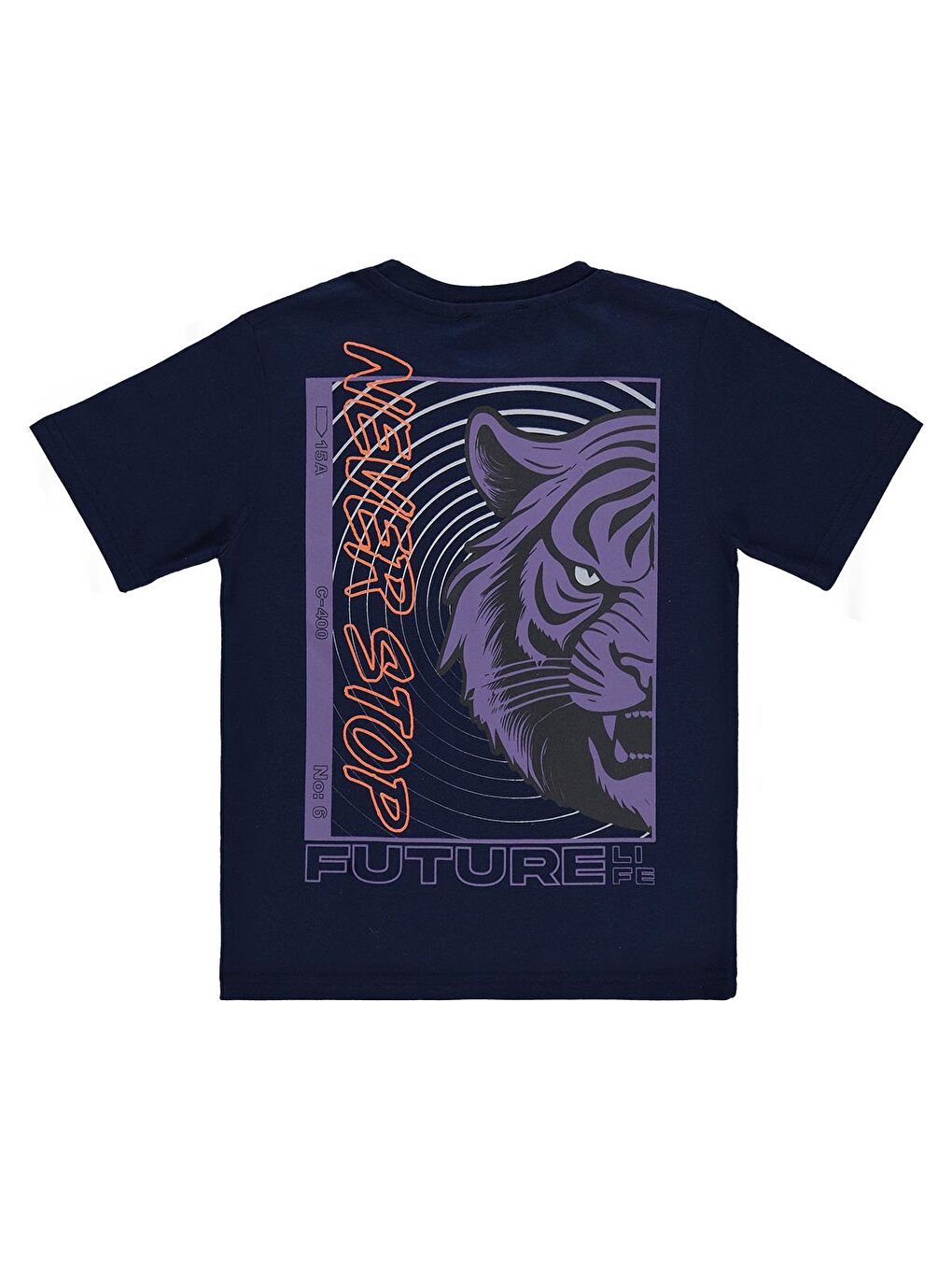 Boys FUTURE ASLAN Baskılı 6-9 Yaş Tişört - Lacivert-1