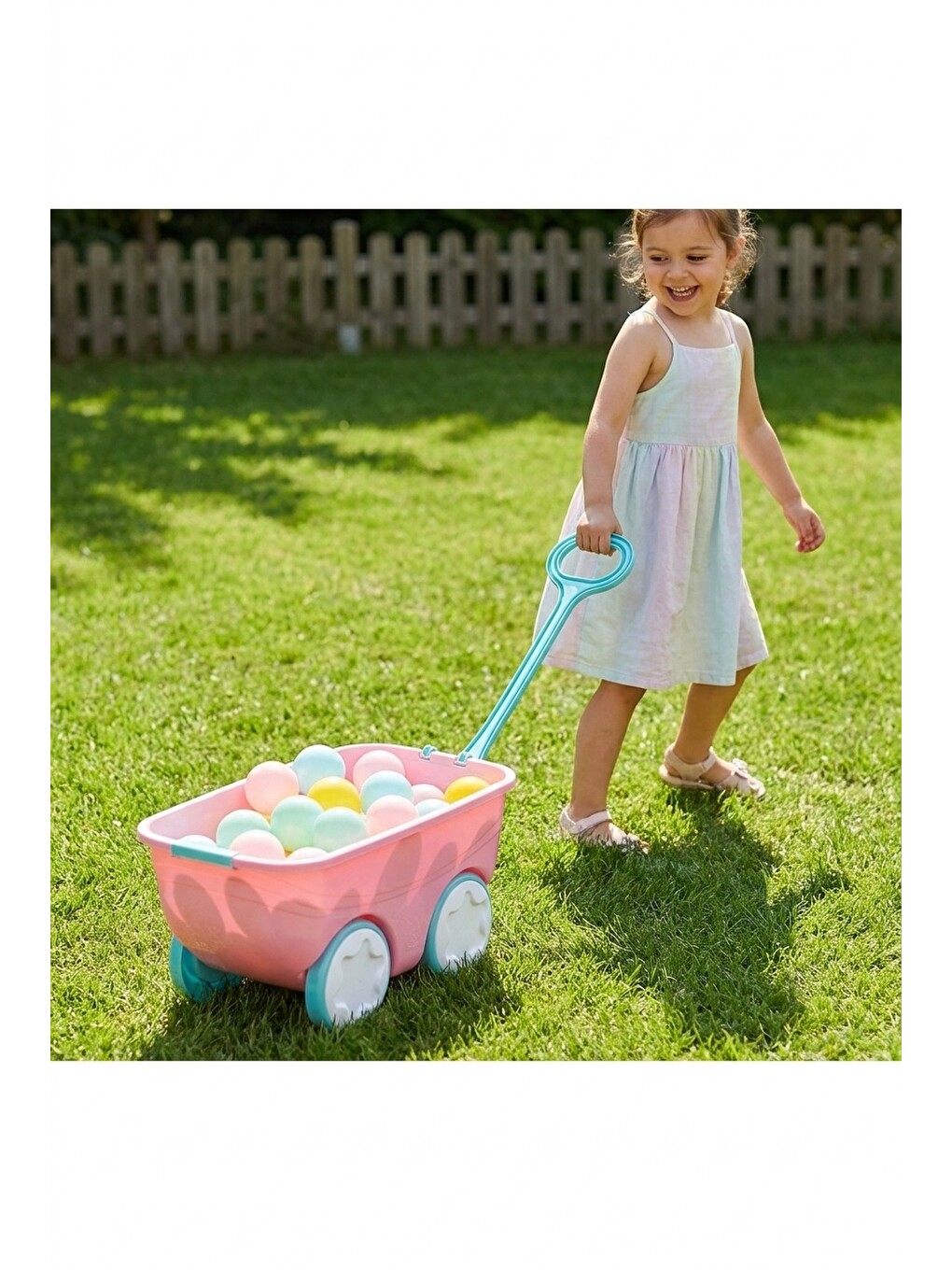 Gezgin Vagon Oyun Seti 24 Adet 7 Cm Renkli Top Pembe-5