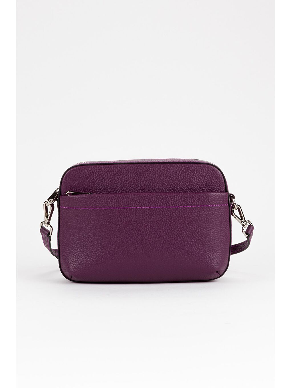 Mürdüm %100 Hakiki Deri Kadın Kolon Askılı Çapraz Omuz Çantası-1