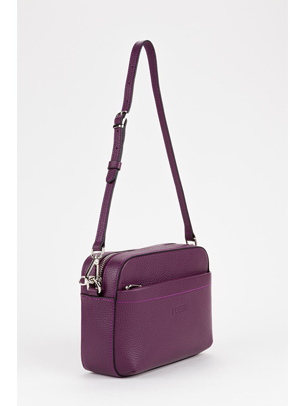 Mürdüm %100 Hakiki Deri Kadın Kolon Askılı Çapraz Omuz Çantası-2