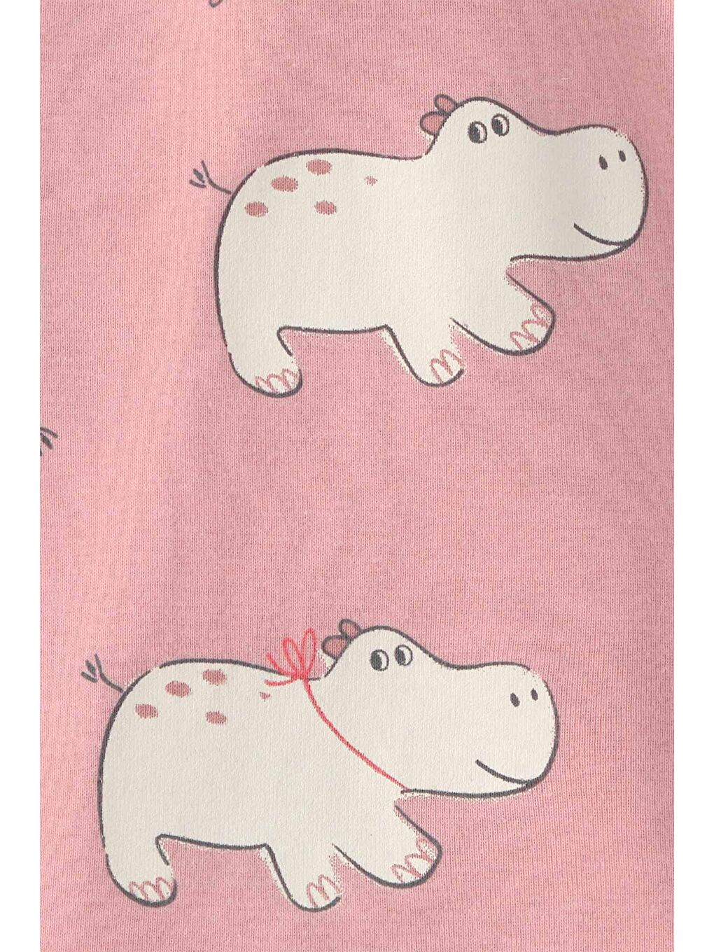 Kız Bebek Kısa Tulum 3 Ay-24 Ay Pembe-1