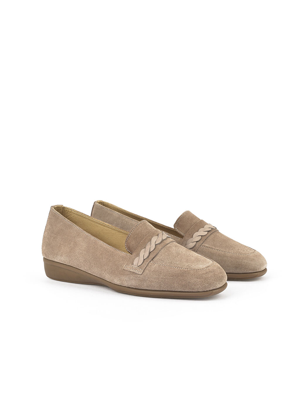 Bej Kadın Hakiki Deri Konfor Ayakkabı 1511050Z25992 Vizon-1