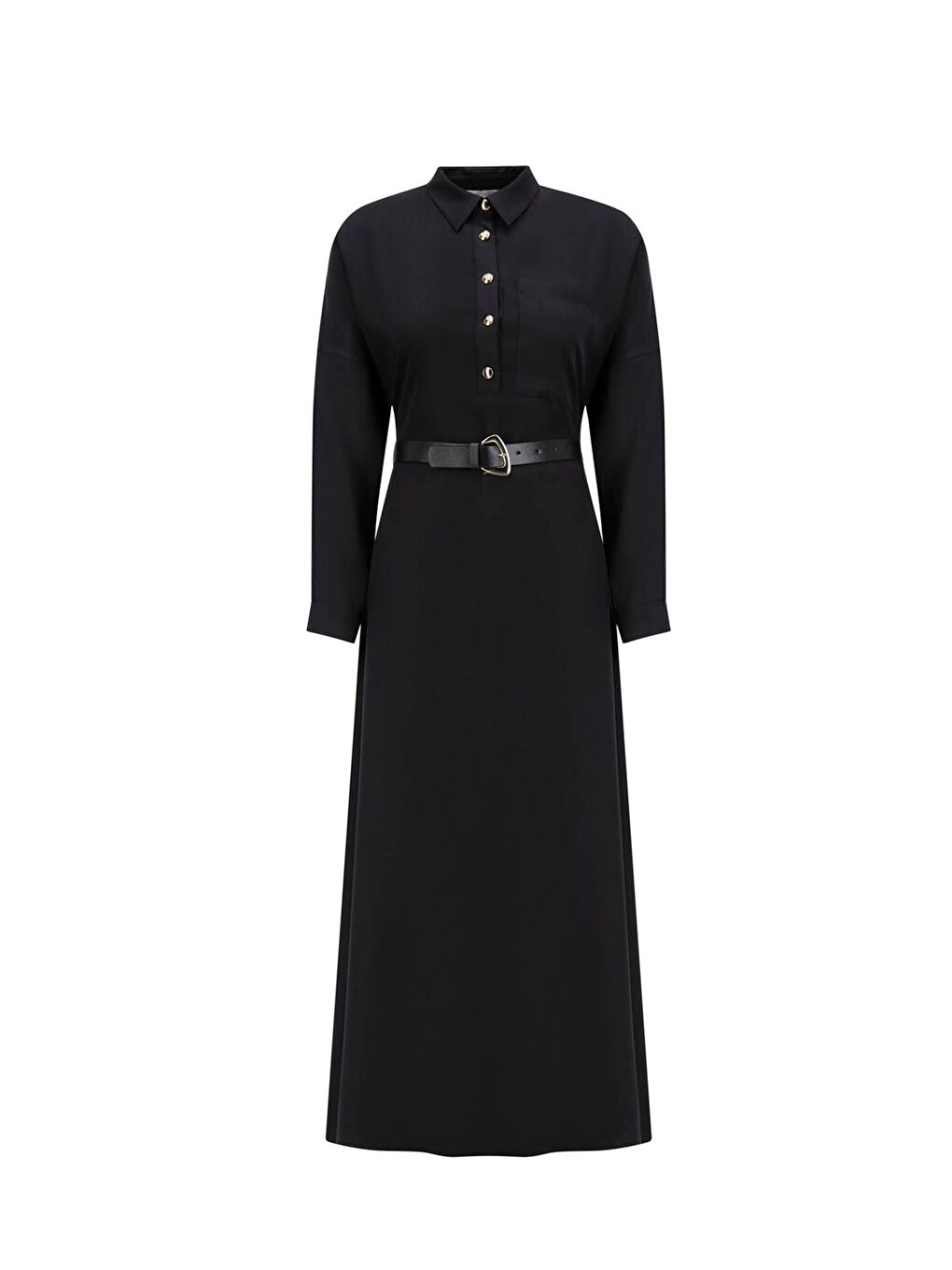 Lyocell Elbise 25Yd4236 Siyah-5