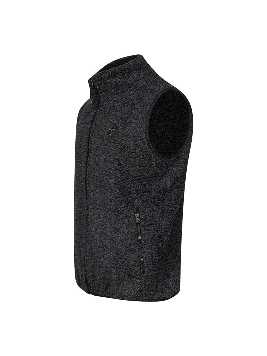 Riley Erkek Yelek Havlu Merino Siyah-1