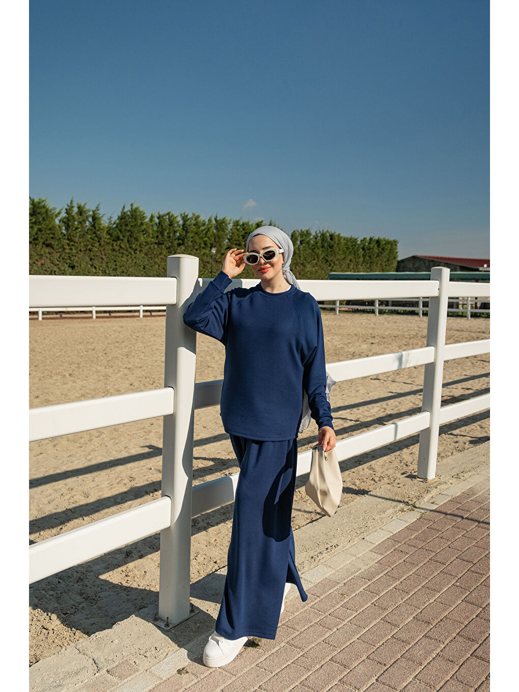Kadın Yarasa Kol İkili Takım Lacivert-3
