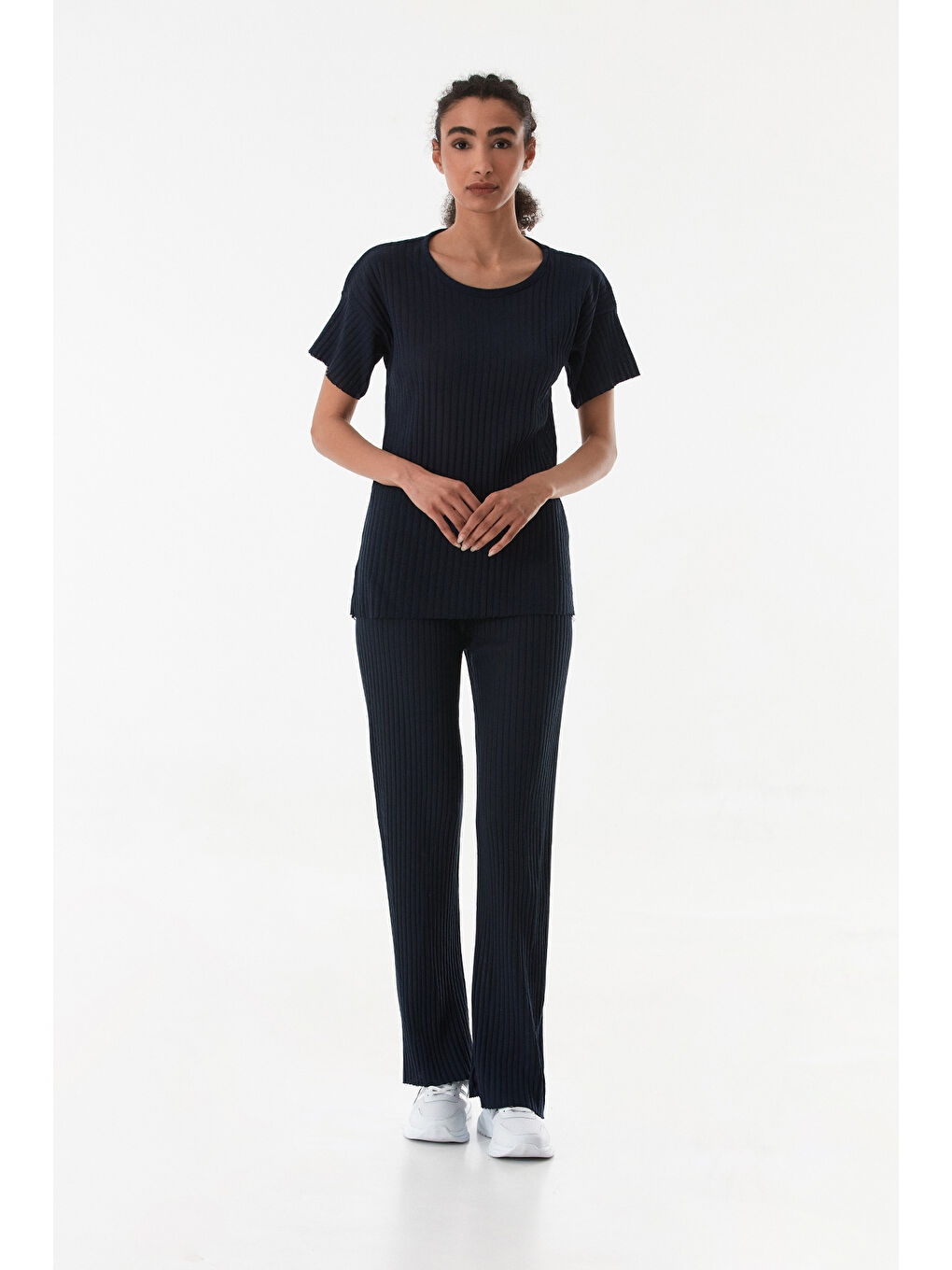 Lacivert Fitilli Beli Lastikli Kaşkorse Takım