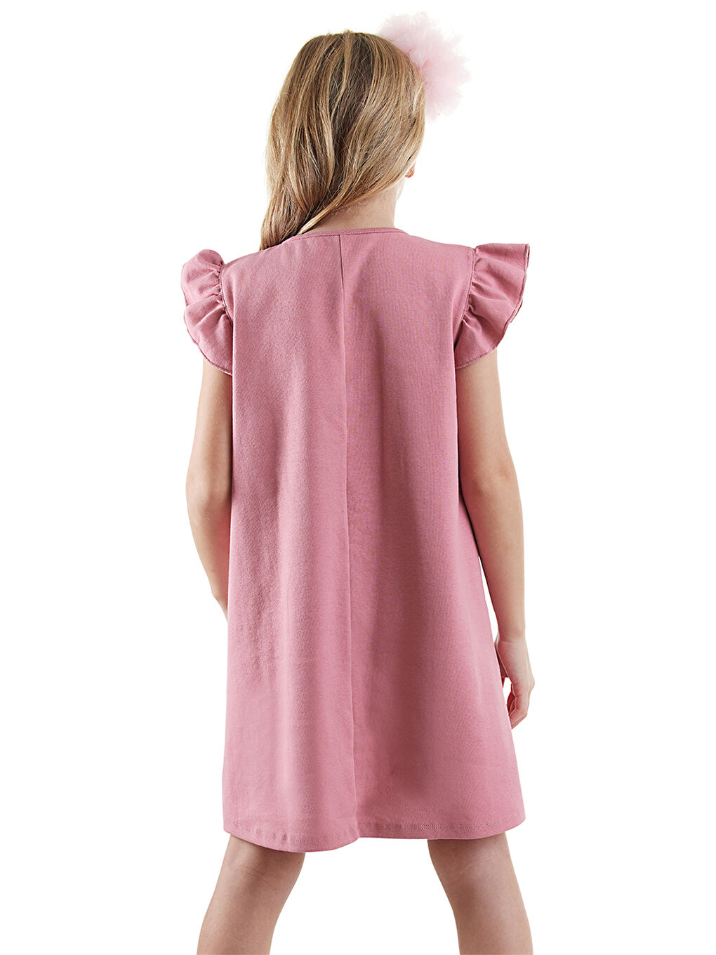 Lilycorn Kız Çocuk Pembe Yazlık Elbise-1