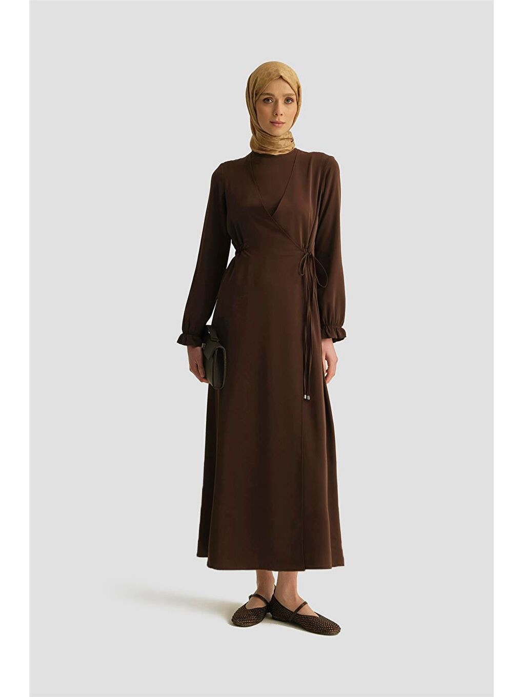 Anvelop Elbise 25Yh9230 Kahverengi-1