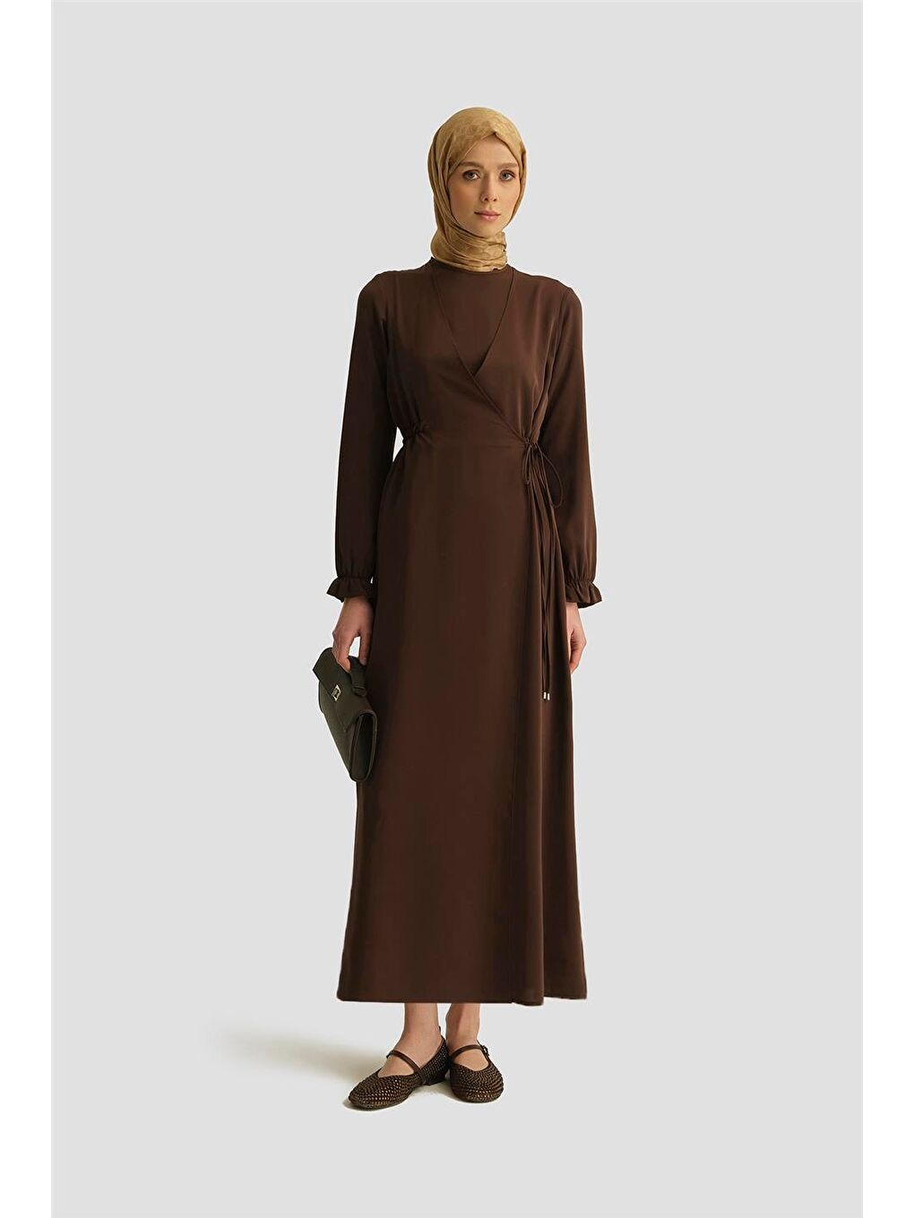 Anvelop Elbise 25Yh9230 Kahverengi-2