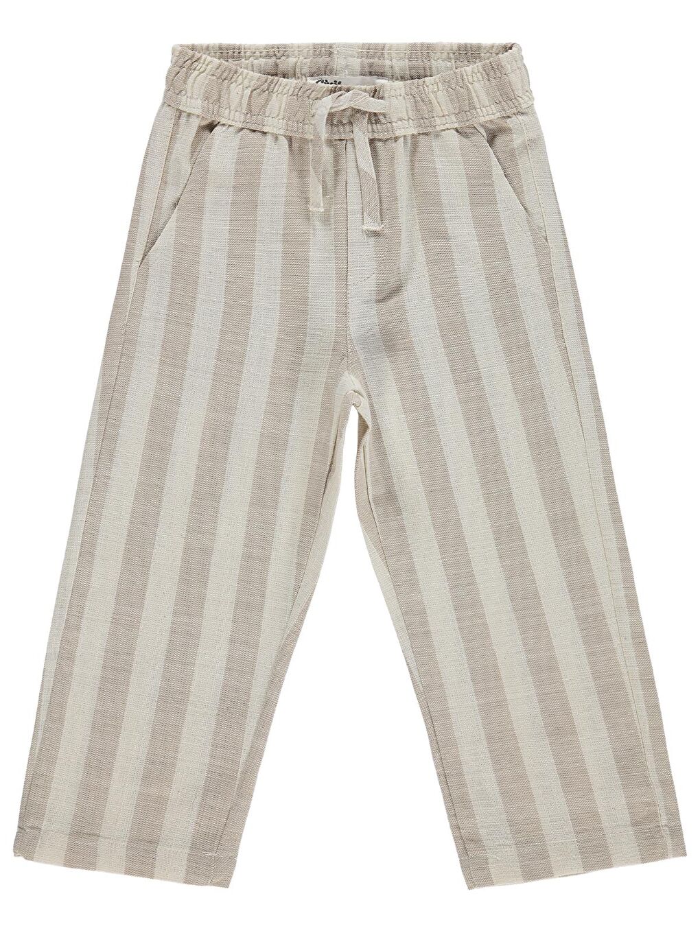 Kahverengi Boys Kendinden Çizgili 2-5 Yaş Pantolon - Kahve-2