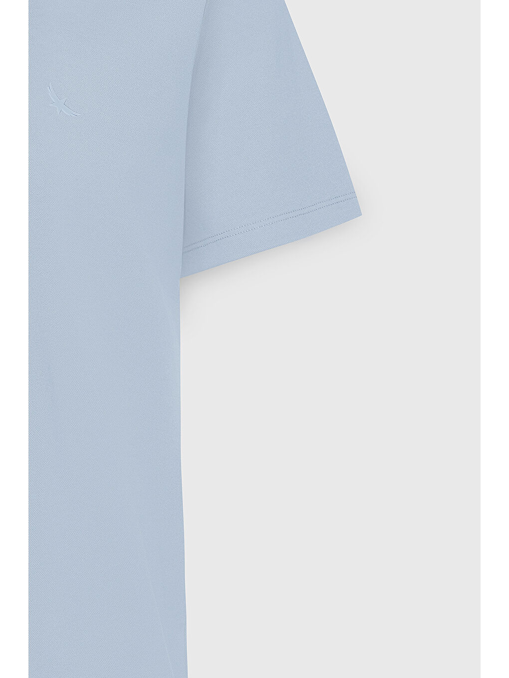 Erkek Açık Mavi Slim Fit Dar Kesim Bisiklet Yaka Pamuklu Tişört-6