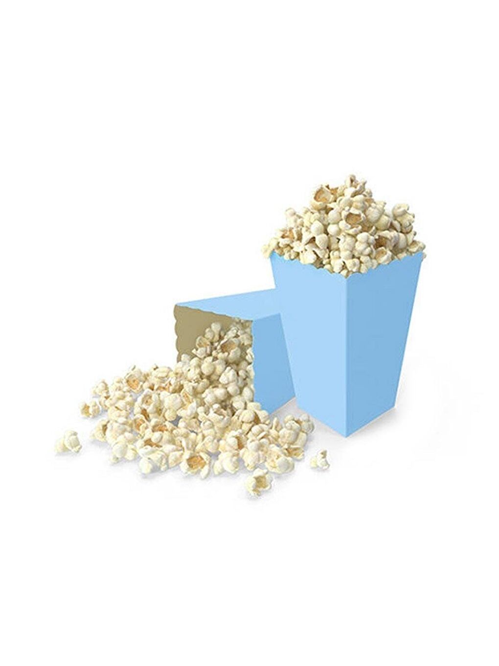 Patlamış Mısır Kutusu Popcorn Kutusu Mavi 8'li-1