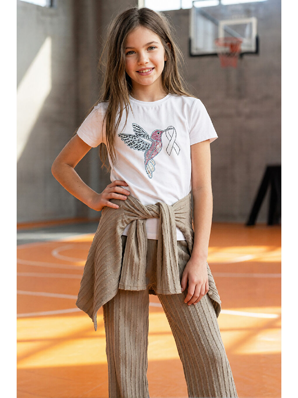 Kahverengi Kız Çocuk 3'lü Takım 10-17 Yaş 12543-1