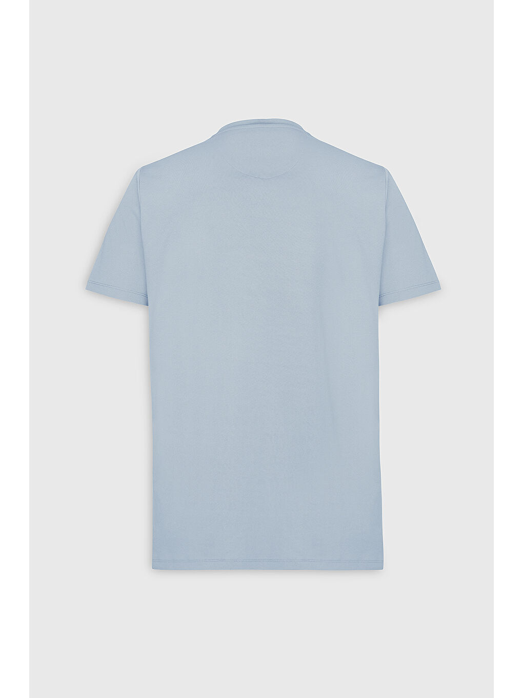 Erkek Açık Mavi Slim Fit Dar Kesim Bisiklet Yaka Pamuklu Tişört-7